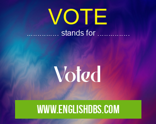 VOTE means Voted VOTE