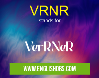 VRNR means VerRNeR VRNR