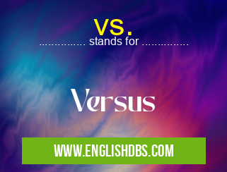 vs. means Versus vs.