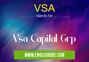 VSA means Vsa Capital Grp VSA