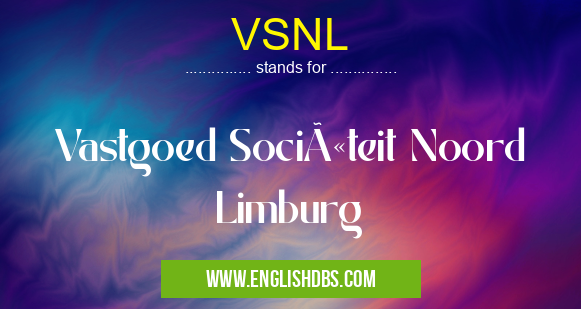 VSNL means Vastgoed Sociëteit Noord Limburg VSNL