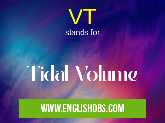 VT means Tidal Volume VT
