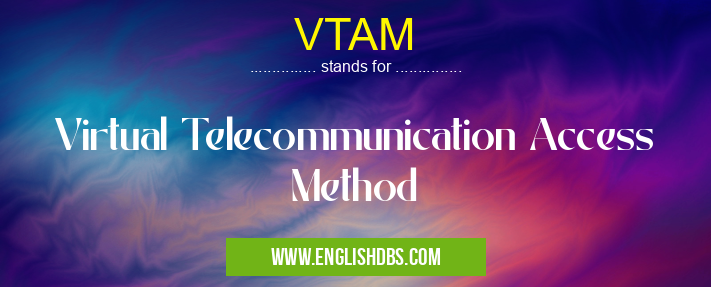 VTAM means Virtual Telecommunication Access Method VTAM