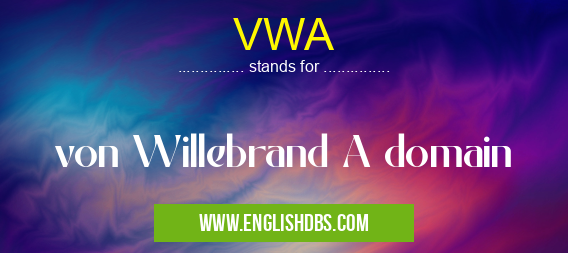 VWA means von Willebrand A domain VWA