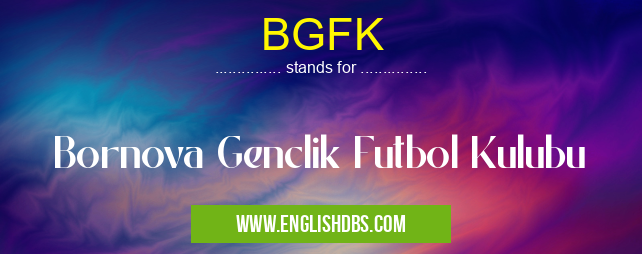 BGFK means Bornova Genclik Futbol Kulubu BGFK