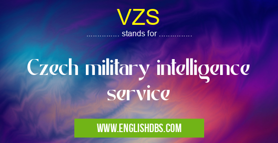 VZS means Czech military intelligence service VZS