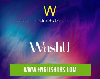 W means WashU W