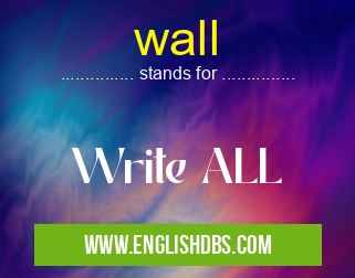 wall means Write ALL wall