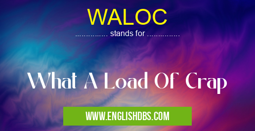 WALOC means What A Load Of Crap WALOC