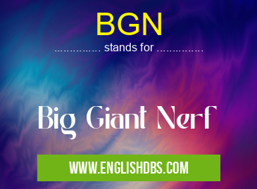 BGN means Big Giant Nerf BGN