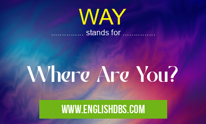 WAY means Where Are You? WAY