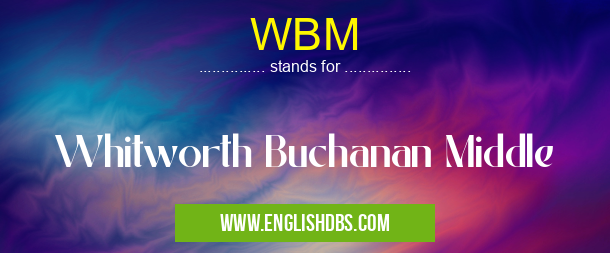 WBM means Whitworth Buchanan Middle WBM