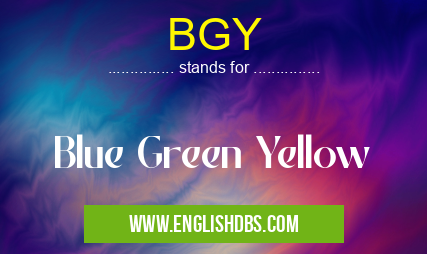BGY means Blue Green Yellow BGY
