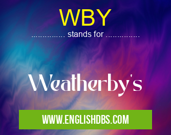 WBY means Weatherby's WBY