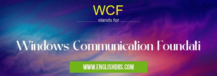 WCF means Windows Communication Foundati WCF