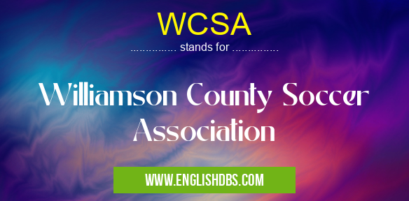 WCSA means Williamson County Soccer Association WCSA