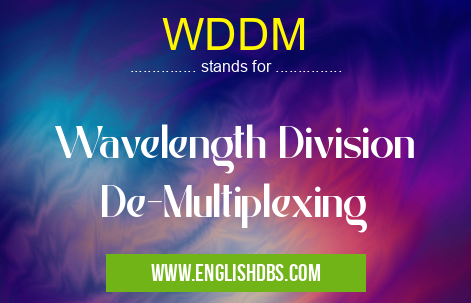 WDDM means Wavelength Division De-Multiplexing WDDM