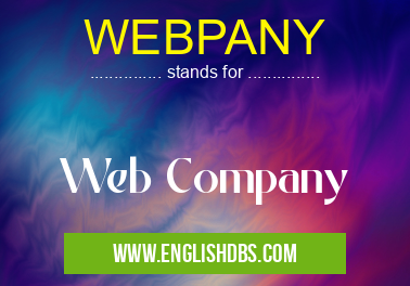 WEBPANY means Web Company WEBPANY