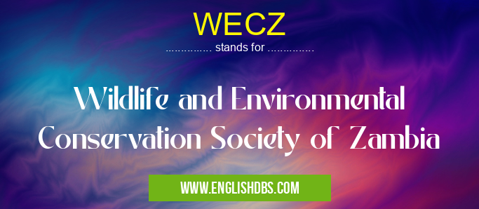 WECZ means Wildlife and Environmental Conservation Society of Zambia WECZ