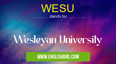 WESU means Wesleyan University WESU