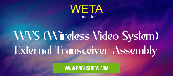 WETA means WVS (Wireless Video System) External Transceiver Assembly WETA