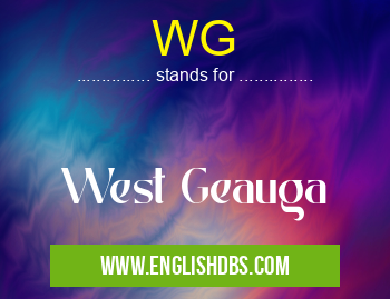 WG means West Geauga WG
