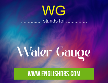 WG means Water Gauge WG