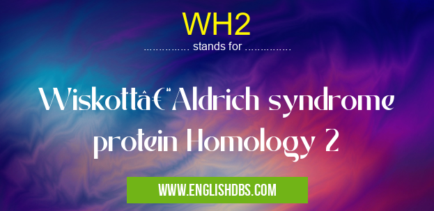 WH2 means Wiskott–Aldrich syndrome protein Homology 2 WH2