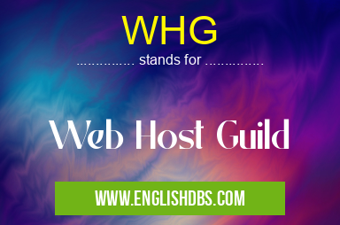 WHG means Web Host Guild WHG