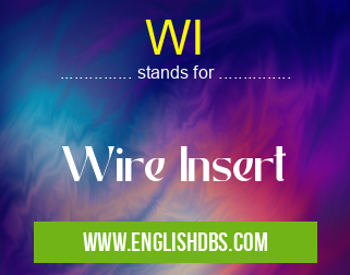 WI means Wire Insert WI