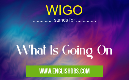 WIGO means What Is Going On WIGO