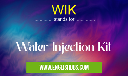 WIK means Water Injection Kit WIK