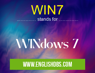 WIN7 means WINdows 7 WIN7