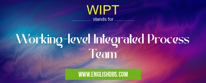 WIPT means Working-level Integrated Process Team WIPT