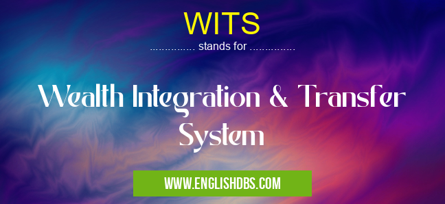 WITS means Wealth Integration & Transfer System WITS