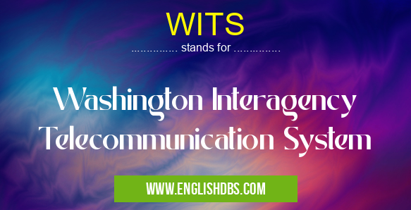 WITS means Washington Interagency Telecommunication System WITS