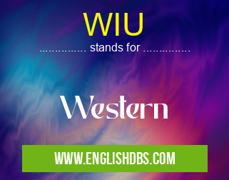 WIU means Western WIU