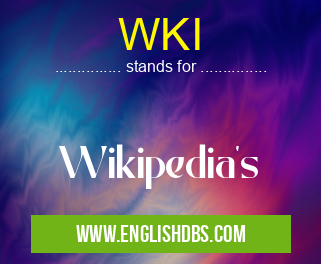 WKI means Wikipedia's WKI