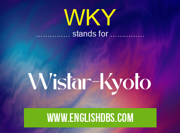 WKY means Wistar-Kyoto WKY