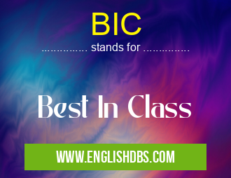BIC means Best In Class BIC