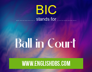 BIC means Ball in Court BIC