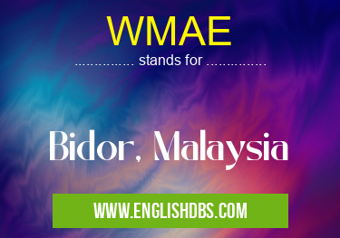 WMAE means Bidor, Malaysia WMAE