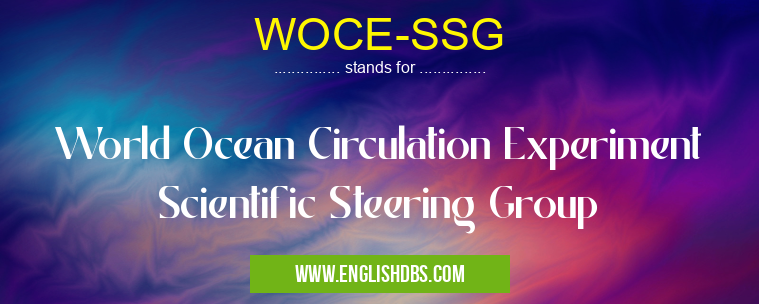 WOCE-SSG means World Ocean Circulation Experiment Scientific Steering Group WOCE-SSG