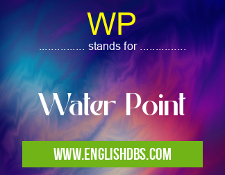 WP means Water Point WP