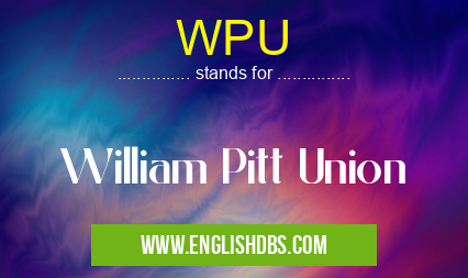 WPU means William Pitt Union WPU