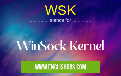 WSK means WinSock Kernel WSK