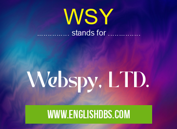 WSY means Webspy, LTD. WSY