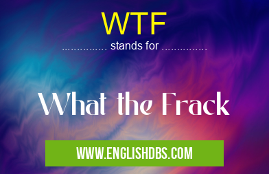 WTF means What the Frack WTF