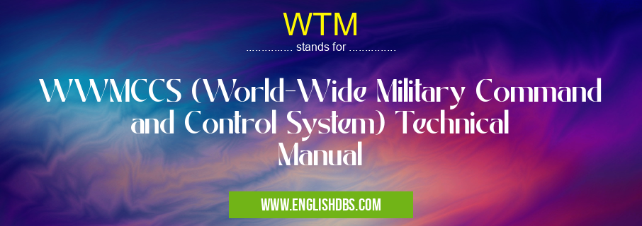 WTM means WWMCCS (World-Wide Military Command and Control System) Technical Manual WTM