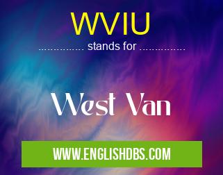 WVIU means West Van WVIU